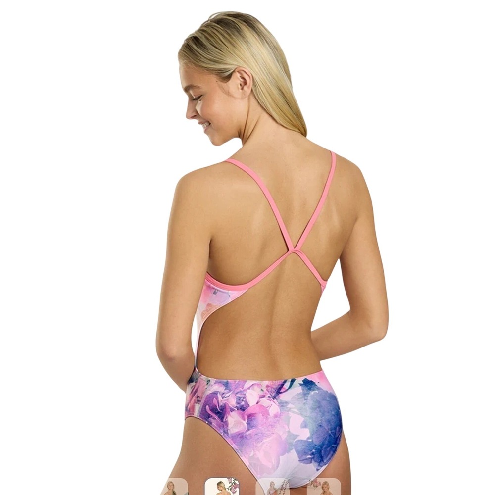 NWT Sporti HydroLast Mystic Bloom Micro Back One Piece Swimsuit Size 32 - Picture 2 of 3